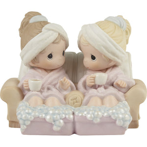 Precious Moments A Sweet Friendship Refreshes The Soul Girls at Spa Figurine