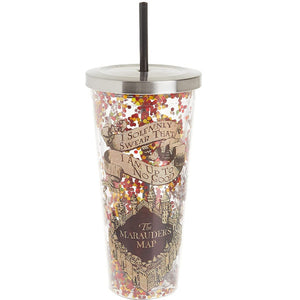 Spoontiques Harry Potter Solemnly Swear Glitter Cup with Straw