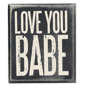 Box Sign - Love You Babe