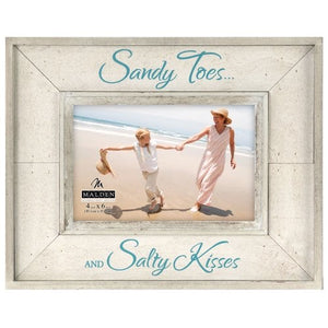 Malden Sandy Toes and Salty Kisses 4"x6" Photo Wood Frame