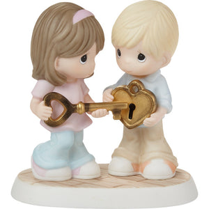 Precious Moments You Have the Key to My Heart Couple Porcelain Figurine