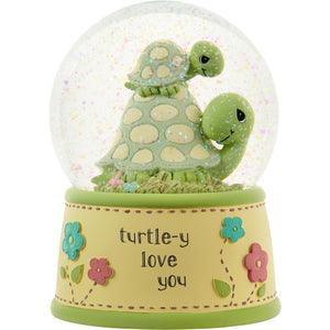 Precious Moments Baby Turtle-y Love You Musical Resin Water Globe Plays Brahm's Lullaby