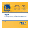 2023 Turner Day-to-Day Box Calendar Team NBA Golden State Warriors