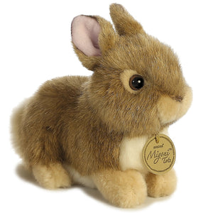 Miyoni Tots 7" Tan Baby Bunny Rabbit Stuffed Plush