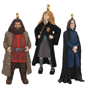 Hallmark 2023 Mini Harry Potter™ Hermione™, Hagrid™ and Snape™ Metal Ornaments, Set of 3
