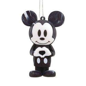Hallmark Disney Mickey Mouse Heart Hallmark Ornament, Black & White Marble
