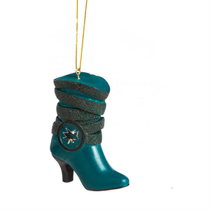 San Jose Sharks Cowboy Boot Ornament 