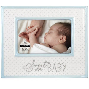 Malden Sweet Baby BlueCeramic 4"x6" Photo Frame