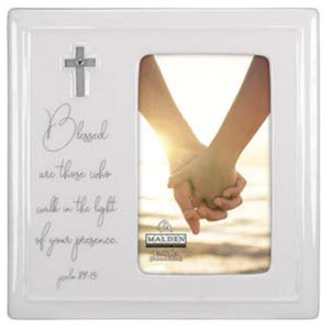 Malden Blessed Psalm 89:15 Ceramic 4"x6" Photo Frame