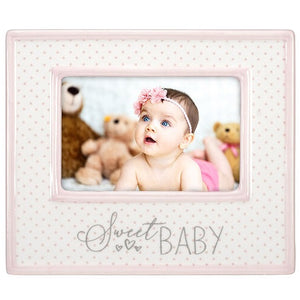 Malden Sweet Baby Pink Ceramic 4"x6" Photo Frame