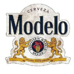 Modelo Lions Shaped Embossed Metal Sign