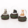 Baby Fox Racoon Black Bear Snow Water Globe