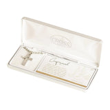 Confirmation Cross Necklace with Dove Cutout Romans 15:13