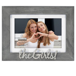 Malden The Girls 4"x6" or 5"x7" Photo Frame in Rustic Gray