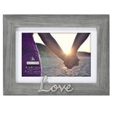 Malden Love Distressed Wood 4"x6" or 5"x7" Photo Frame, Gray