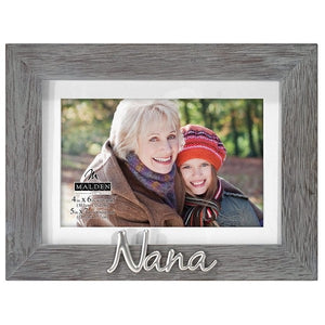 Malden Nana 4"x6" or 5"x7" Photo Frame in Rustic Gray
