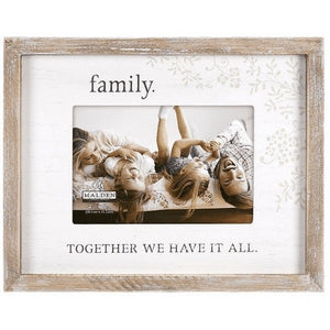 Malden Family Together We Have It All Rustic Border 4"x6" Photo Frame