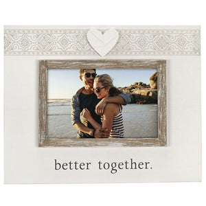 Better Together Rustic Picture Frame Holds 4" x 6" Photo