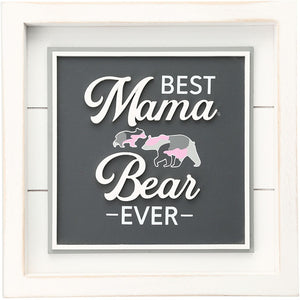 Best Mama Bear Ever 10" Wood Plaque