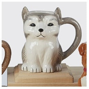 Sculpted 3-Dimensional 18 oz. Dog Mug Husky