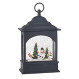 Musical Snowmen Carolers Quartet Light Up Glitter Water Lantern 11"