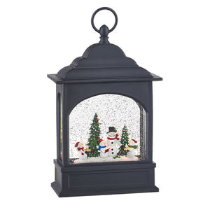 Musical Snowmen Carolers Quartet Light Up Glitter Water Lantern 11"