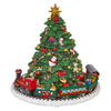  Musical Christmas Tree with Wind Up Rotating Toy Train 6.25" 