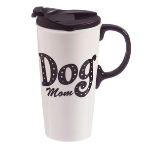 Dog Mom 17 oz. Travel Cup with Matching Gift Box