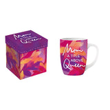 Mom A Title Above Queen 14 oz. Ceramic Mug with Matching Gift Box