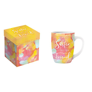 Always My Sister Forever My Friend 14 oz. Ceramic Mug with Matching Gift Box