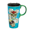 Day of the Dead 17 oz. Blue Travel Cup with Matching Gift Box