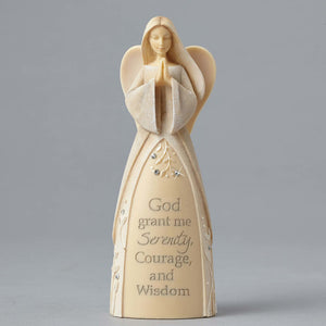 God Grant Me Serenity, Courage and Wisdom Mini Angel Figurine by Enesco Foundations