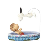 Peanuts by Jim Shore Linus and Snoopy Swimming 