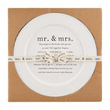 Mud Pie Mrs. and Mrs. Blessings to the Bride and Groom Platter