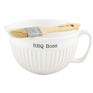 BBQ Boss Bowl with Sauce On Brush Set