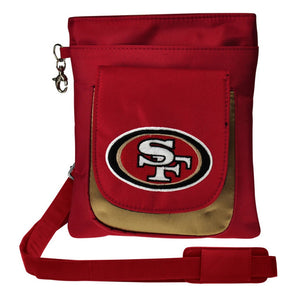 San Francisco 49ers Traveler Crossbody Bag with Embroidered Logo