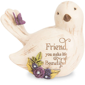 Friend Make Life Beautiful Bird Figurine 3.5"