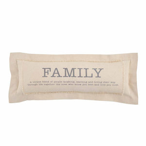 Mud Pie Family Definition Canvas Pillow 33"