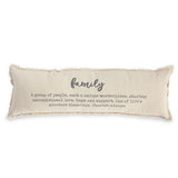 Mud Pie Washed Canvas Family Definition Pillow