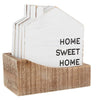 Home Sweet Home Wooden Coaster Set