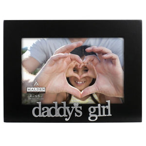 Daddy's Girl Black Picture Frame Holds 4" x 6" Photo