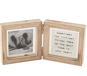 Sometimes the Littlest Things Take Up The Most Room In Your Heart Hinged Baby Picture Frame