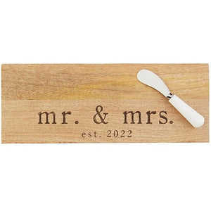 Est. Mr. & Mrs. 2022 Serving Board and Spreader Set