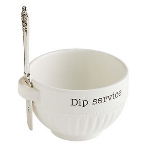Dip Service Bowl with Spreader Set
