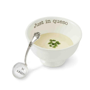 Just in Queso Dip Bowl and So Cheesy Spoon Set