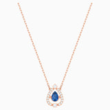 Swarovski Sparkling Dance Pear Necklace Blue