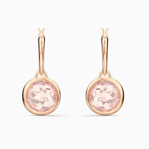 Swarovski Tahlia Mini Hoop Pierced Earrings, Pink, Rose-gold tone plated