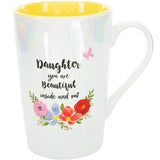 Daughter You Are Beautiful Inside And Out Iridescent Latte Mug 15 oz.
