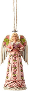 Jim Shore Heartwood Creek Angel with Heart Ornament 