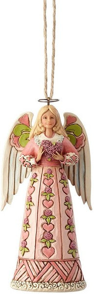 Jim Shore Heartwood Creek Angel with Heart Ornament 